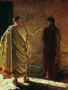 Nikolaj Nikolajewitsch Ge What is truth, Christ and Pilate oil on canvas